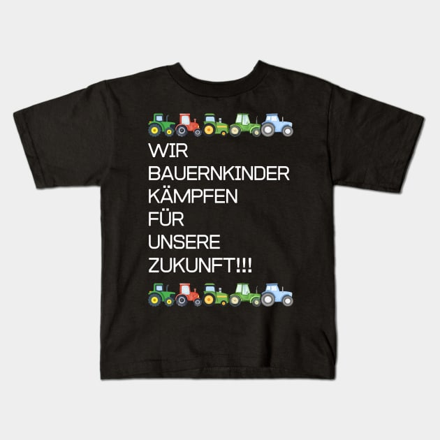 farmers stricke black 2024 BAUERNKINDER KÄMPFEN FÜR UNSERE ZUKUNFT!! Kids T-Shirt by matze-design